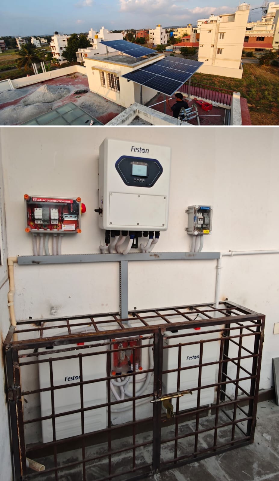 5 kW Feston Hybrid Solar System at Concorde Napa Valley, Kaggalipura, Bengaluru